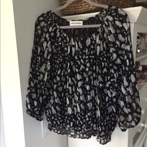 Gorgeous going out top, sparkly party blouse m/l